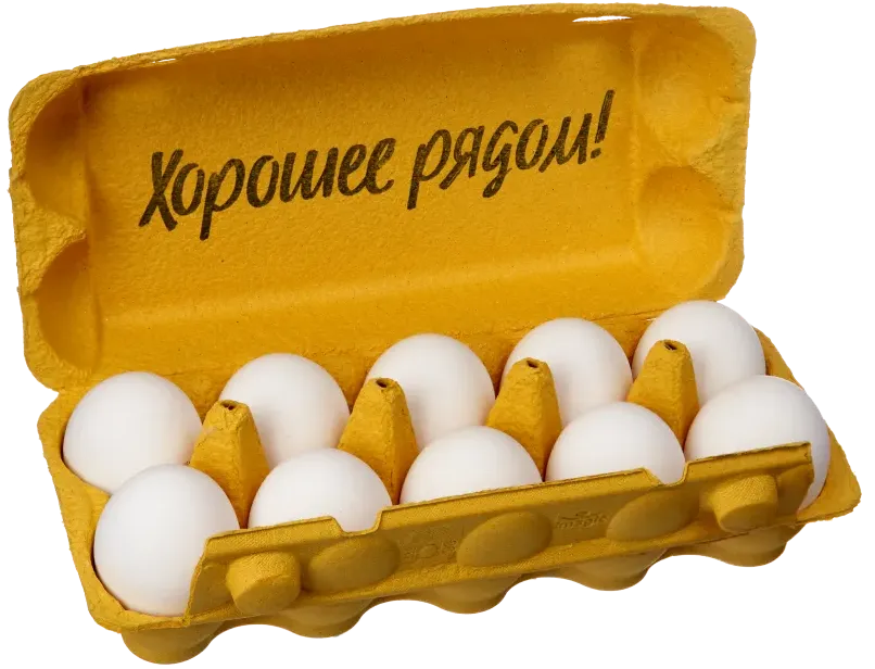 Яйцо куриное столовое СО «Ешь хорошее», 10 шт